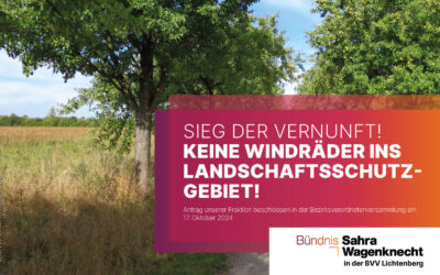Beschlossen: Keine Windräder ins Landschaftsschutzgebiet Wartenberger und Falkenberger Feldflur